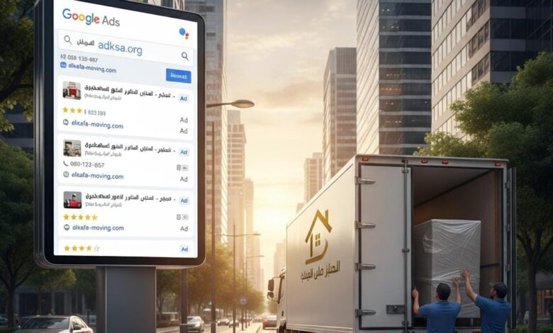 إعلان جوجل لشركات نقل العفش في السعودية: سرّك للوصول لآلاف العملاء بسرعة